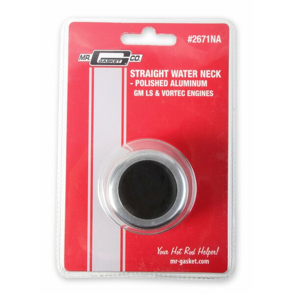 Mr Gasket Polished Aluminum Steel Straight Style WIth Slotted Mounting Holes Fits 112 Diameter Hose 2671NA